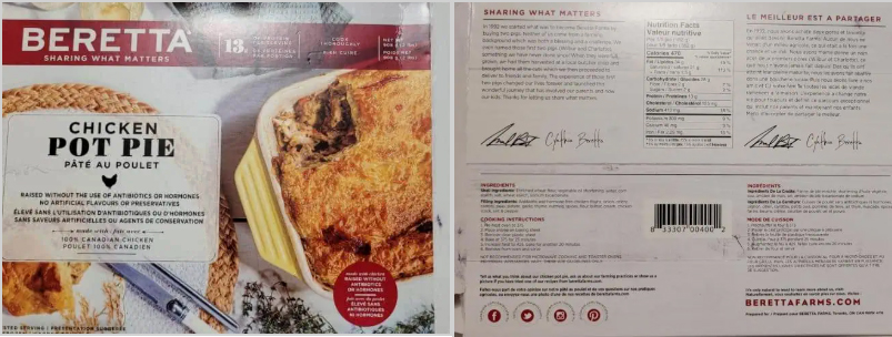 Chicken product pulled from shelves in Ontario