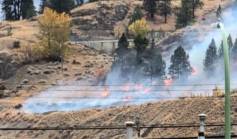 Person arrested after wildfire sparks in Kelowna, BC, park